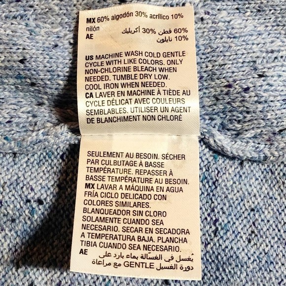 KAREN Scott Sweater Womens Size L Light Blue Heathered Crew Neck Long Sleeve New - Picture 7 of 7